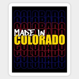 Made in Colorado Typography State Flag Sticker